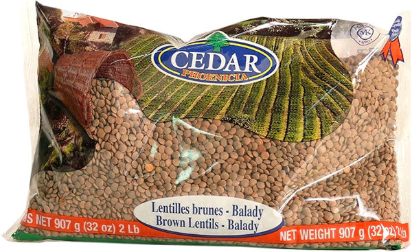 Whole Brown Lentils, Balady (Cedar) 2 lb
