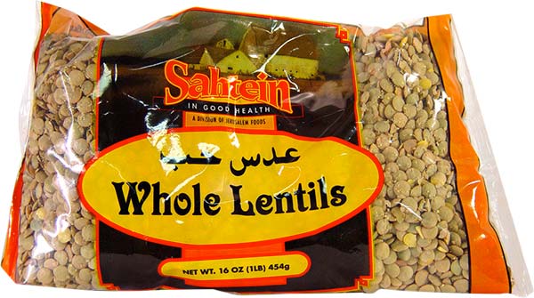 Whole Green Lentils, Large, 16oz