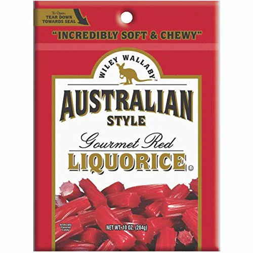 Wiley Wallaby Australian Style RED Licorice Candy, 10 oz bag