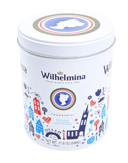 Wilhelmina Peppermints, 1 lb 0.6 oz (500g) TIN
