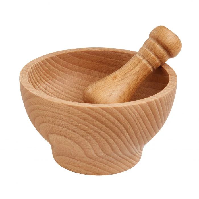 Wooden Mortar and Pestle, 4 x 2.5 in.