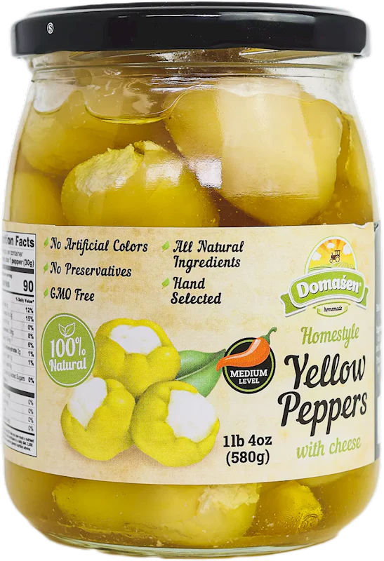 Yellow Peppers Stuffed with Cheese (Domasen) 580g