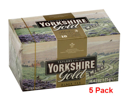 Yorkshire Gold Tea, CASE (5 x 40 tea bags (125g))