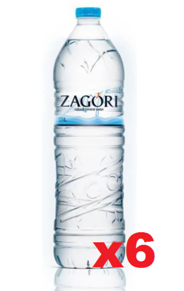 Zagori Natural Mineral Water, CASE (6 x 1.5 L) Plastic