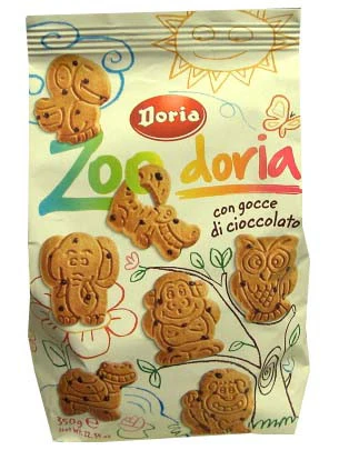 Zoo Doria Animal Shaped Shortbread Biscuits (Doria) 300g with Cocoa